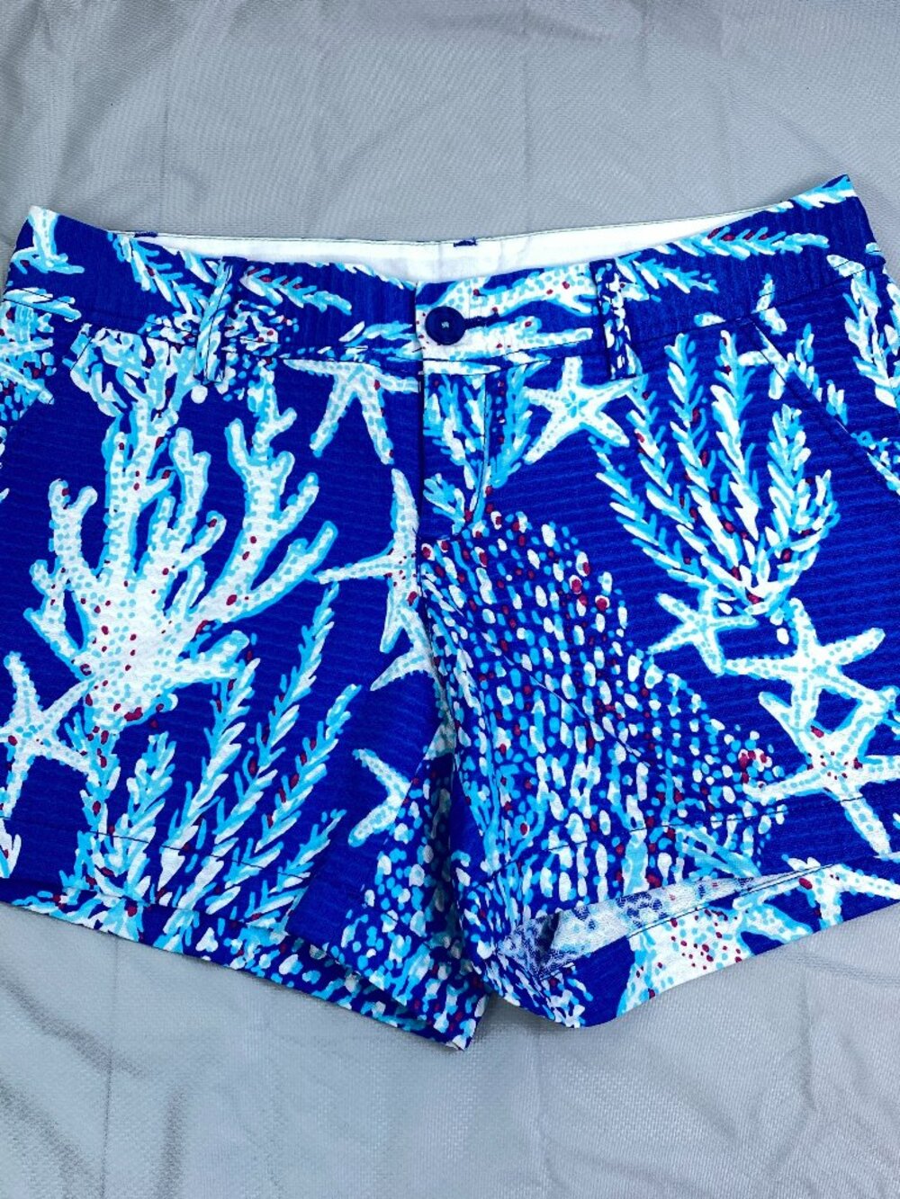 Lilly Pulitzer The Callahan Short Good Reef Blue Starfish Coral 10